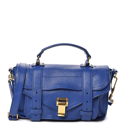 Proenza Schouler Lambskin Tiny PS1 Satchel Royal Blue 1 of 10