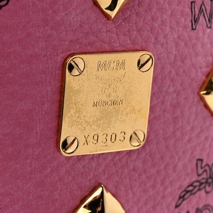 MCM Visetos Studded Small Stark M Backpack Pink 13 of 13