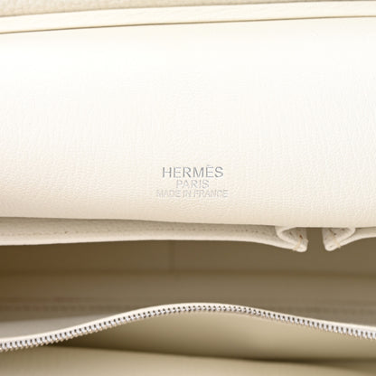 Hermes Taurillon Clemence Jypsiere 31 White 6 of 24