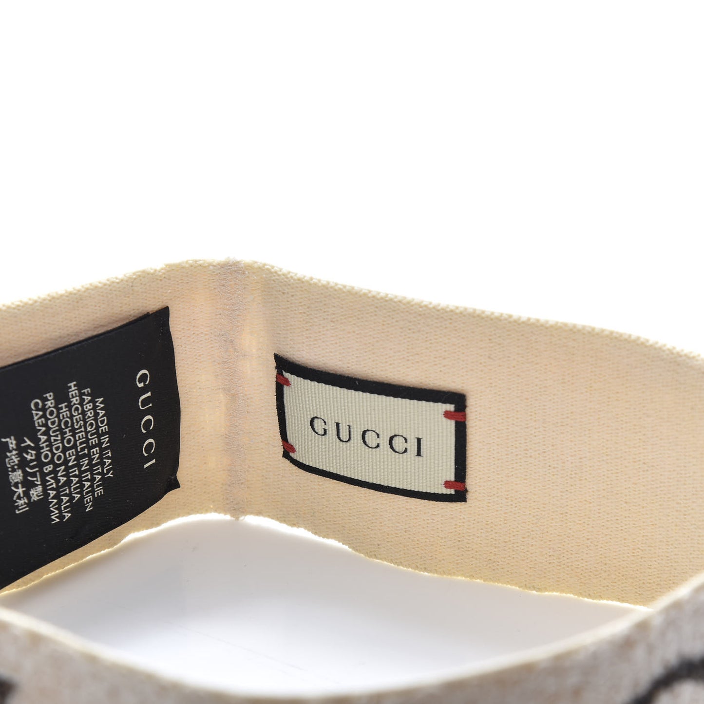 Cotton Elastic Logo Headband White