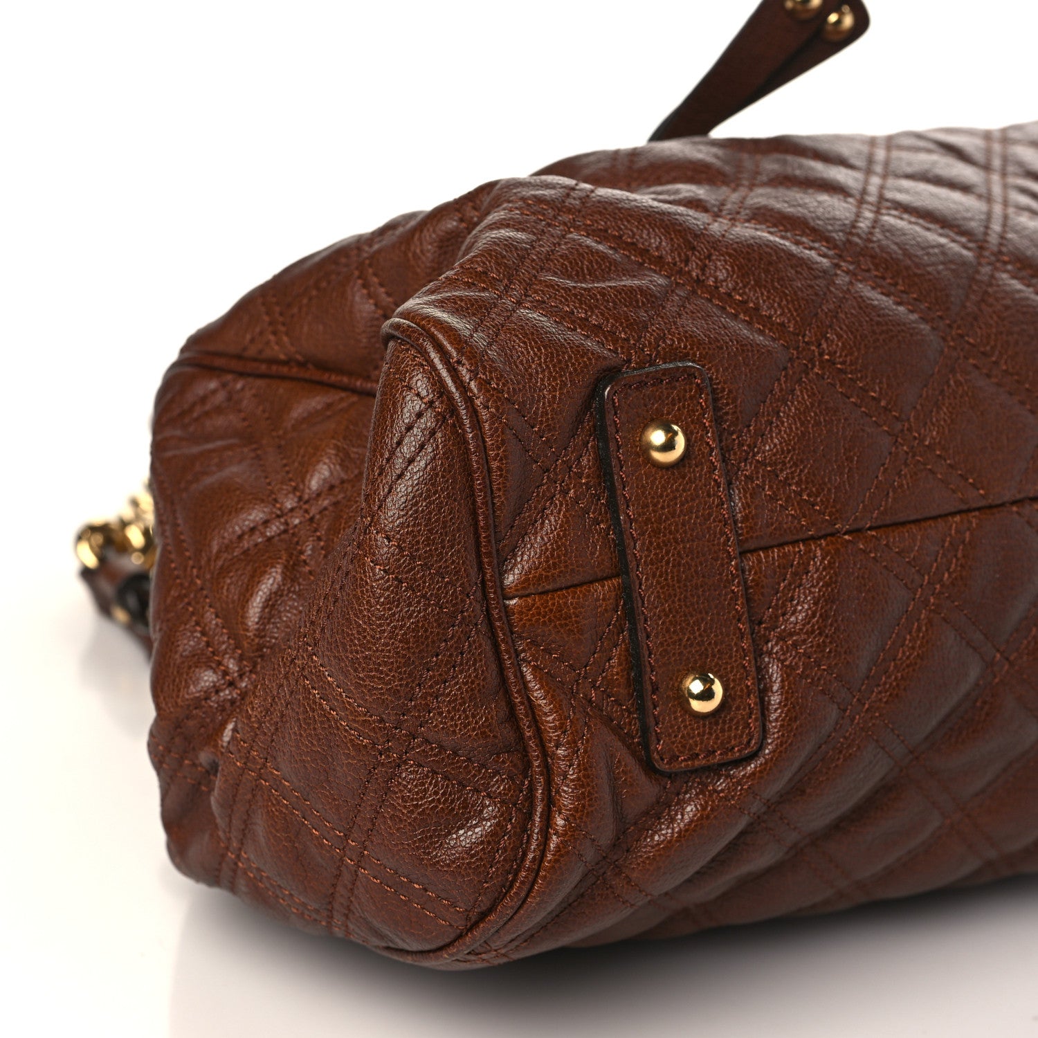 Marc Jacobs Calfskin Quilted Stam Brown 7 of 9