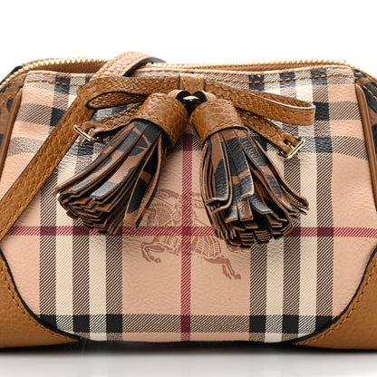 Burberry Haymarket Check Animal Print Mini Blaze Crossbody Bag Brown 8 of 12