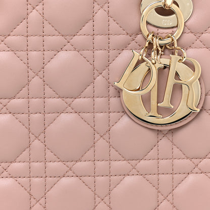 Christian Dior Lambskin Cannage Medium Lady Dior Bois de Rose 7 of 9