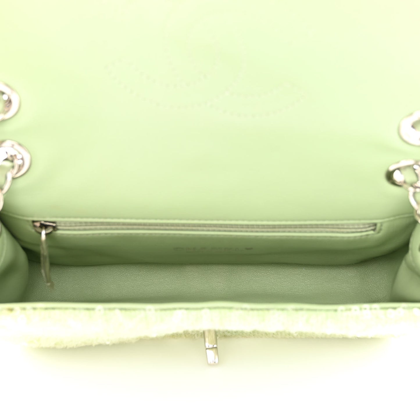 Sequin Waterfall Flap Green Light Green Yellow