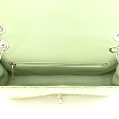 Chanel Sequin Waterfall Flap Green Light Green Yellow 5 of 10