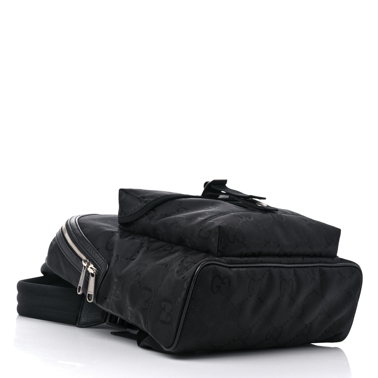 Gucci Econyl Nylon Monogram Off The Grid Backpack Black 4 of 9