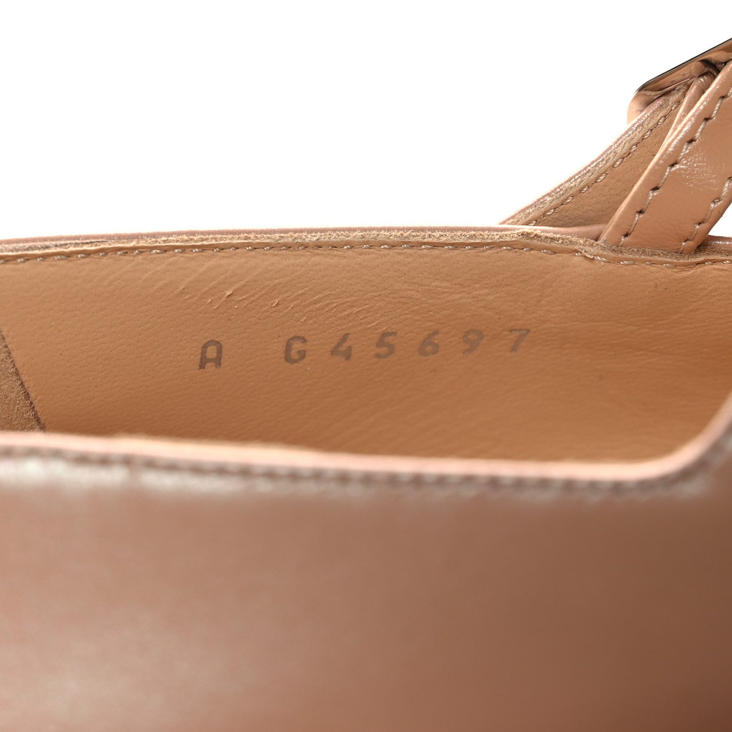 Lambskin Grosgrain Pearl Mary Jane Flats 39 Beige Black