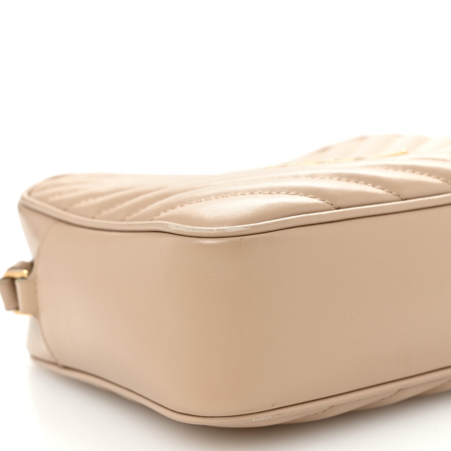 Calfskin Matelasse Monogram Lou Camera Bag Dark Beige