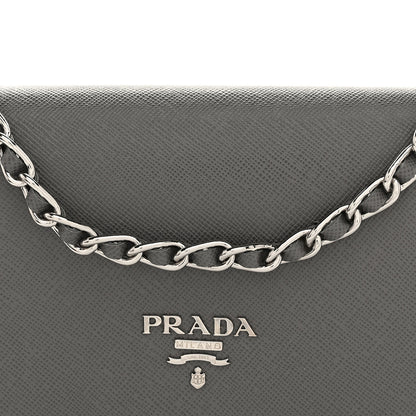 Prada Saffiano Metal Oro Chain Wallet Marmo 8 of 11