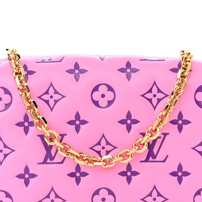 Louis Vuitton Lambskin Embossed Monogram Vuittamins Pochette Coussin Rose Violet 7 of 9