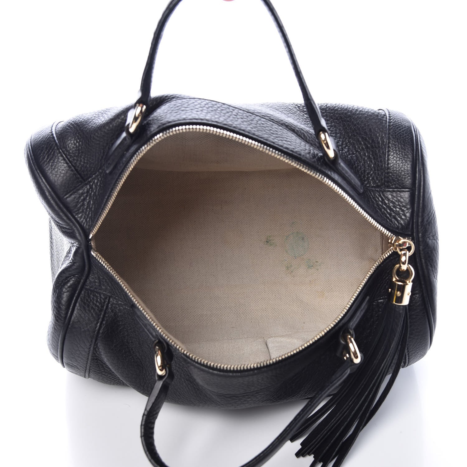 Gucci Pebbled Calfskin Medium Soho Boston Black 5 of 16