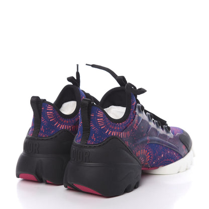 Christian Dior Technical Fabric Rubber Womens Fireworks D-Connect Sneakers 35 Deep Blue Pink 4 of 9