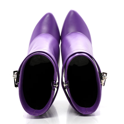 Givenchy Calfskin Shark Lock Ankle Boots 38 Ultraviolet 9 of 13