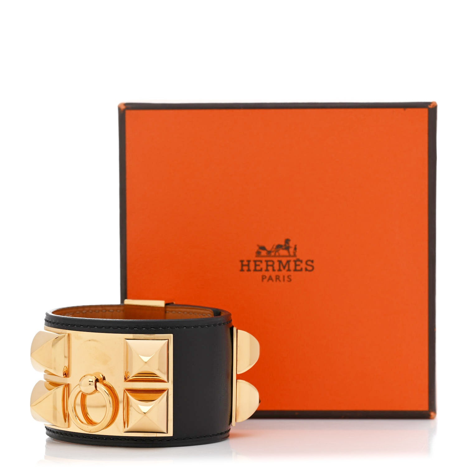 Hermes Box Collier De Chien CDC Bracelet S Black 7 of 7