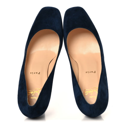 Christian Louboutin Veau Velours Viva 85 Pumps 38.5 Navy 2 of 9