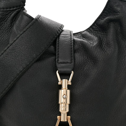 Gucci Pebbled Calfskin Medium New Jackie Shoulder Bag Black 8 of 14