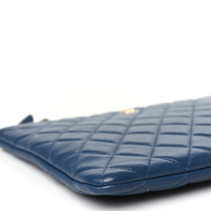 Chanel Lambskin Quilted Medium Cuba Cosmetic Case Navy 9 of 11