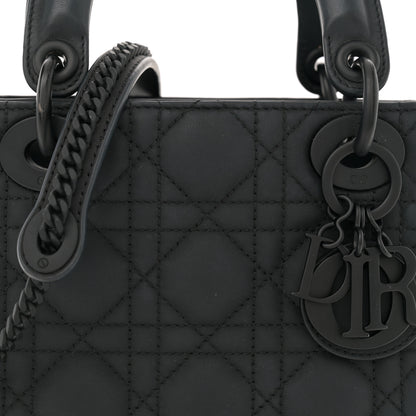 Christian Dior Ultra Matte Calfskin Cannage Mini Lady Dior Black 8 of 12