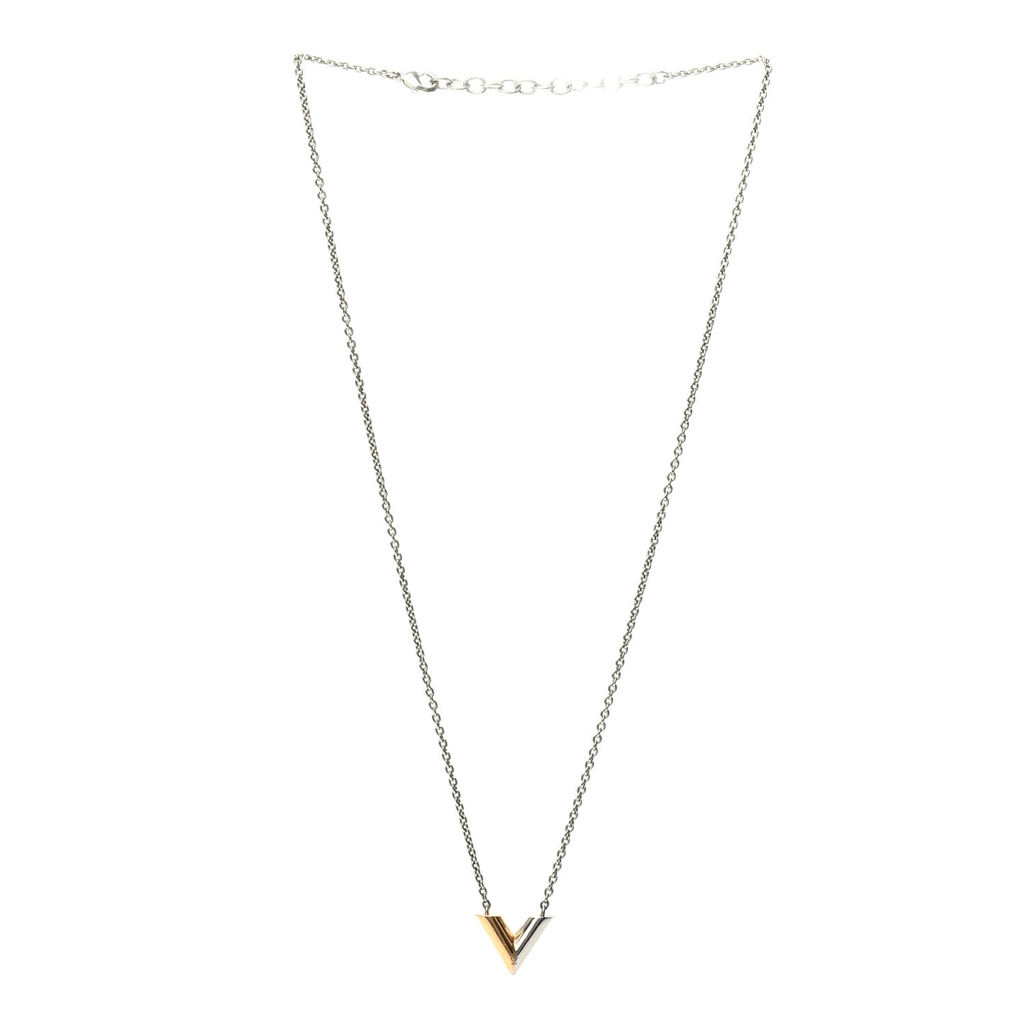 Essential V Necklace Silver Gold