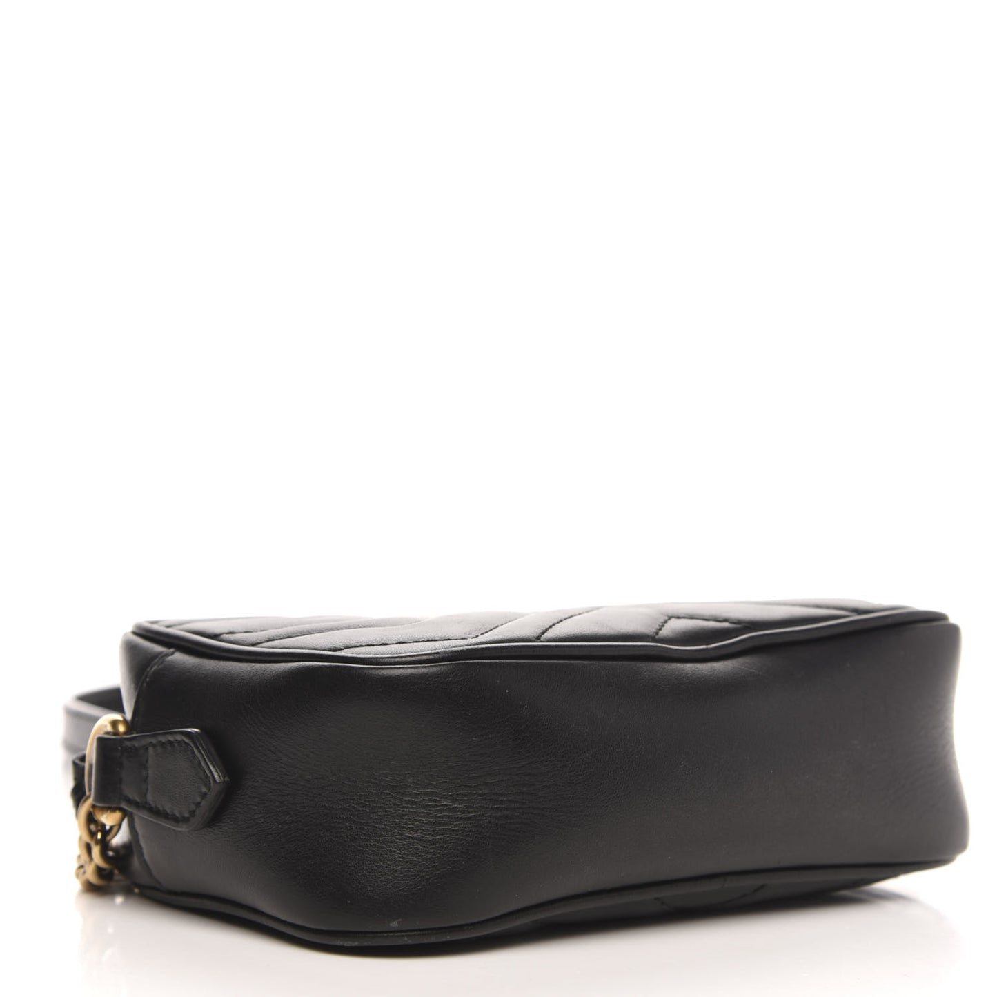 Calfskin Matelasse Mini GG Marmont Chain Shoulder Bag Black