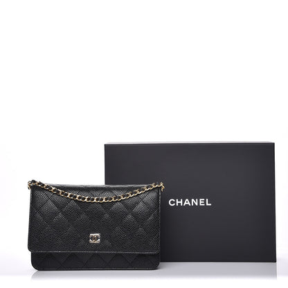 Chanel Caviar Quilted Wallet On Chain WOC Black 9 of 9
