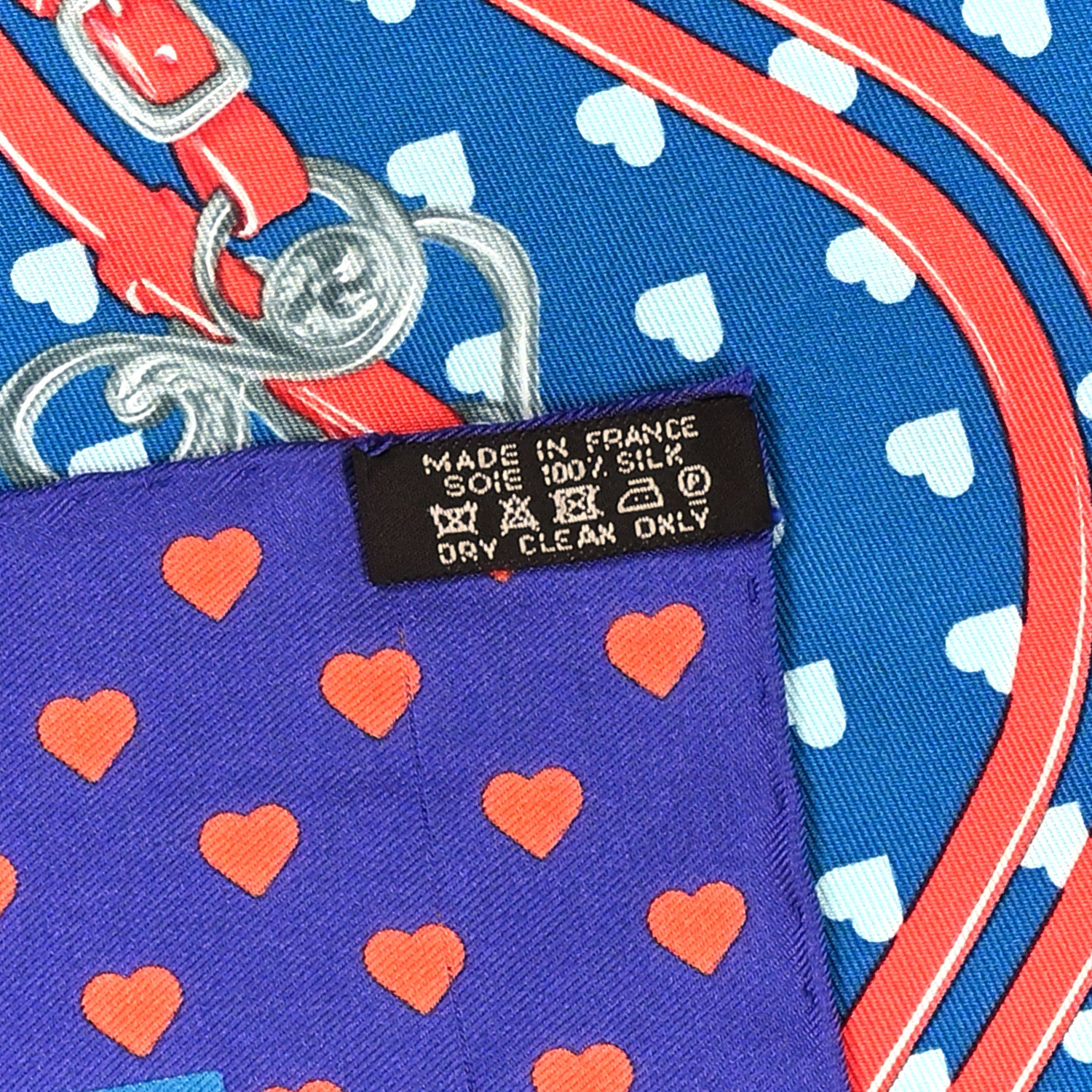 Hermes Silk Brides De Gala Love Pocket Square Violet 4 of 6