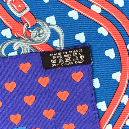Hermes Silk Brides De Gala Love Pocket Square Violet 4 of 6