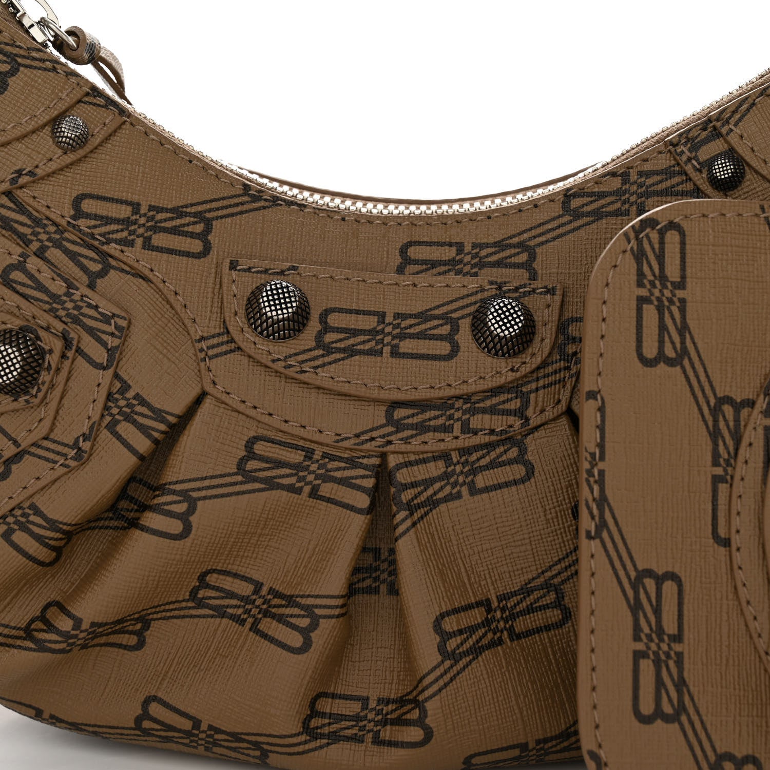 Balenciaga Coated Canvas BB Monogram Le Cagole Shoulder Bag XS