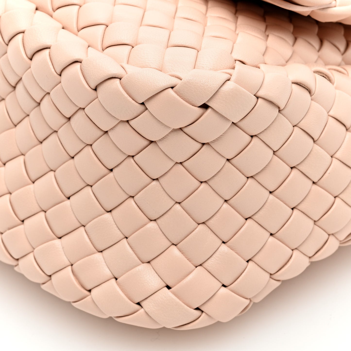 Nappa Intreccio Mini Cobble Shoulder Bag Lotus