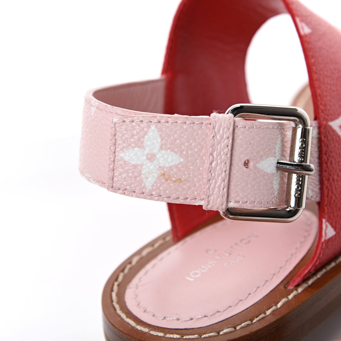 Monogram Giant Sandals 37.5 Rouge