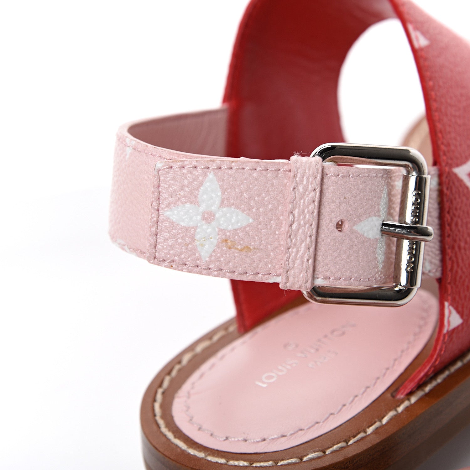 Louis Vuitton Monogram Giant Sandals 37.5 Rouge 8 of 8