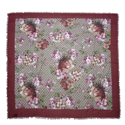 Gucci Modal Silk GG Monogram Gery Square Scarf Lacquer Light Brown 3 of 6