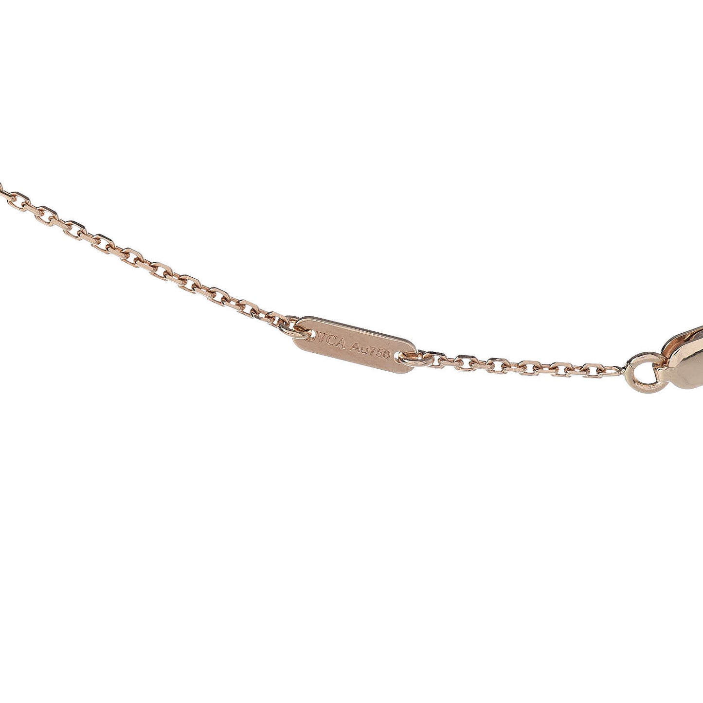 18K Yellow Gold Mother of Pearl Sweet Alhambra Pendant Necklace
