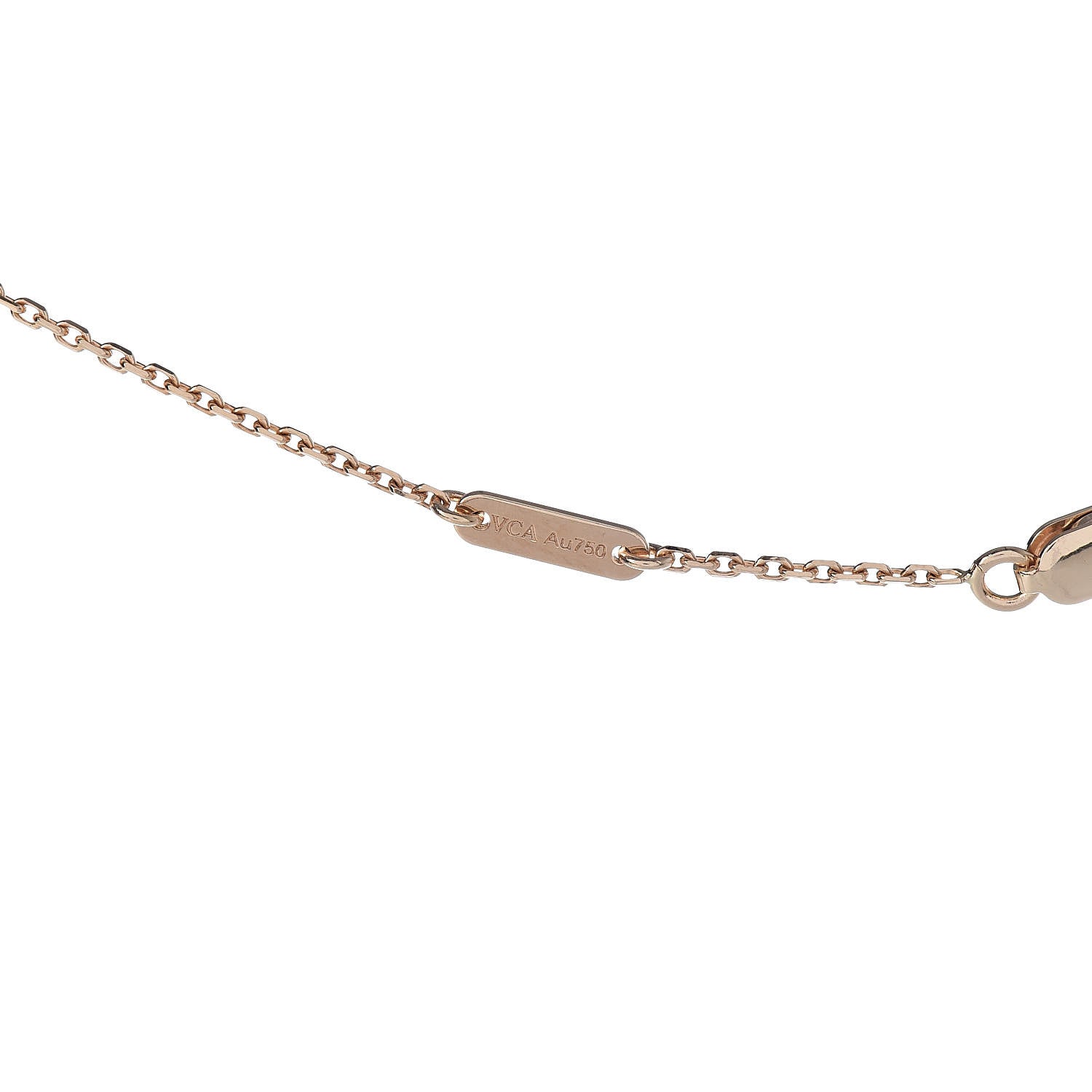 Van Cleef & Arpels 18K Yellow Gold Mother of Pearl Sweet Alhambra Pendant Necklace 6 of 8
