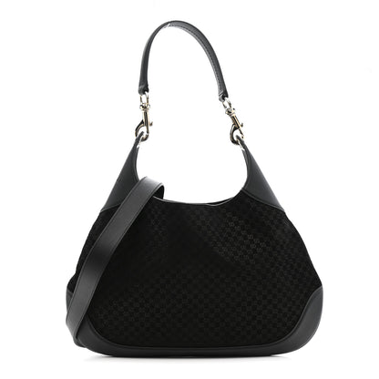 Gucci Suede Micro GG Calfskin B Medium Shoulder Bag  Arabella Black 1 of 10