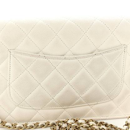 Chanel Caviar Quilted Wallet On Chain WOC White 12 of 12