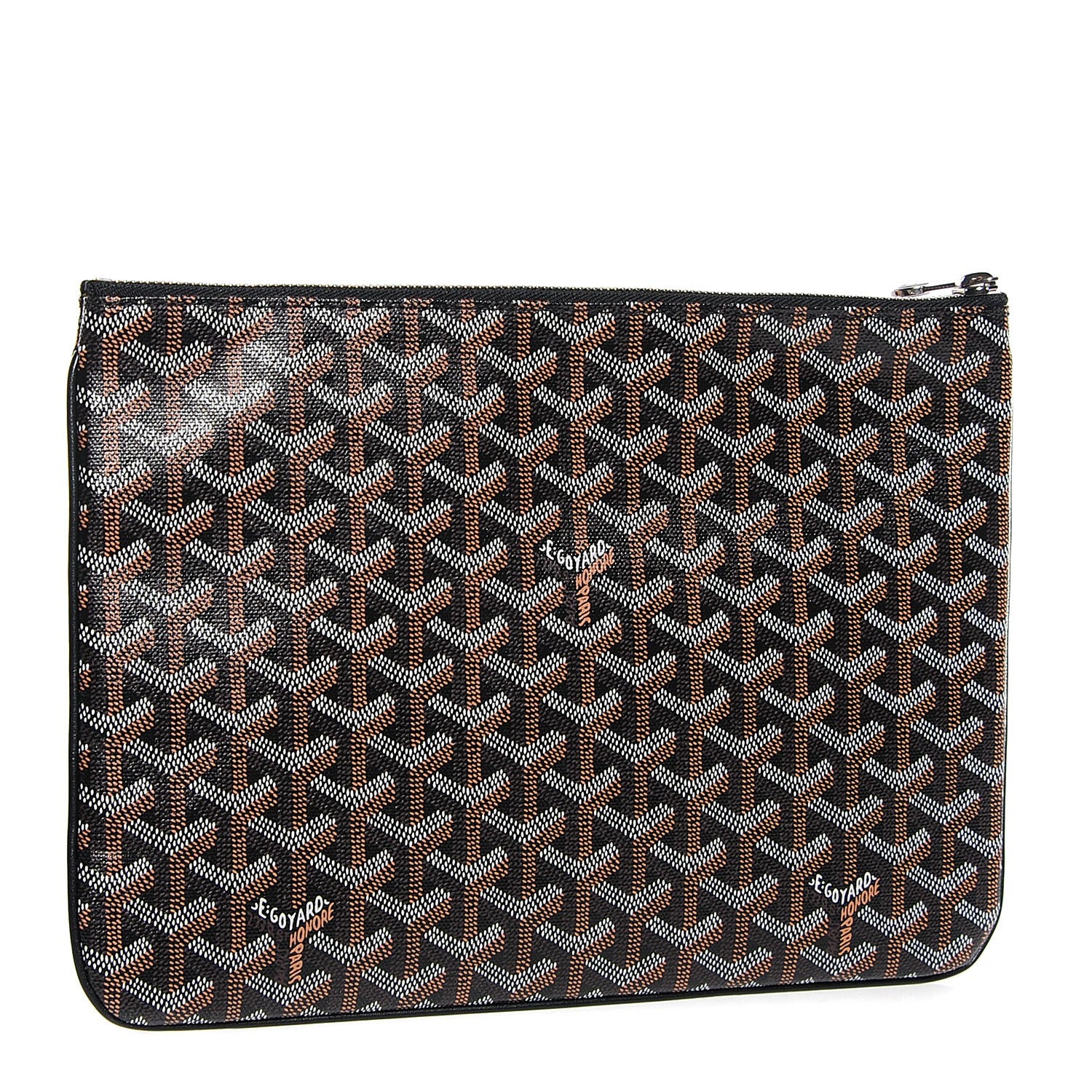 Goyard Goyardine Senat Pochette MM Black Gold 3 of 9