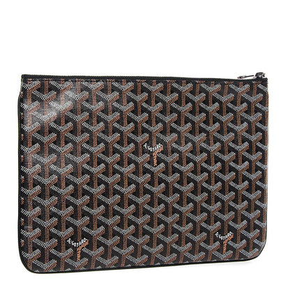 Goyard Goyardine Senat Pochette MM Black Gold 3 of 9