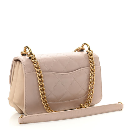 Chanel Glazed Calfskin Quilted Mini Straight Lined Flap Beige 3 of 10