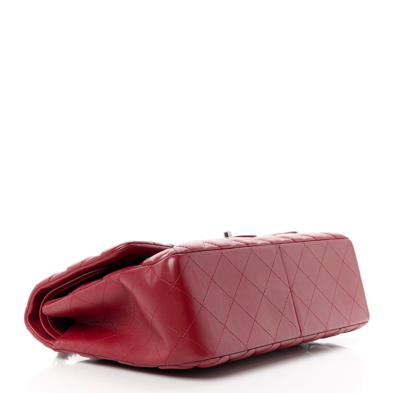 Chanel Lambskin Quilted Jumbo Double Flap Dark Red 4 of 11