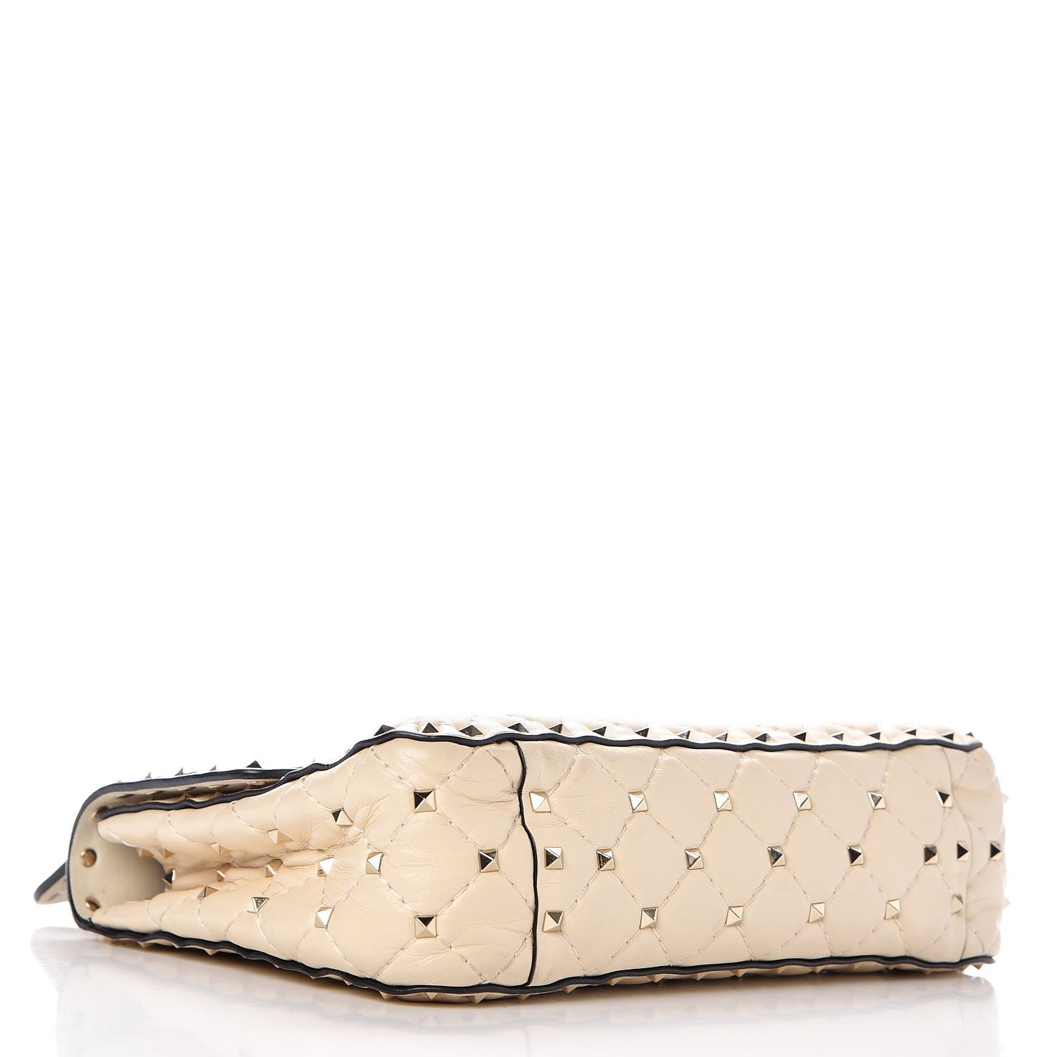 Valentino Garavani Nappa Medium Rockstud Spike Shoulder Bag Light Ivory 4 of 9