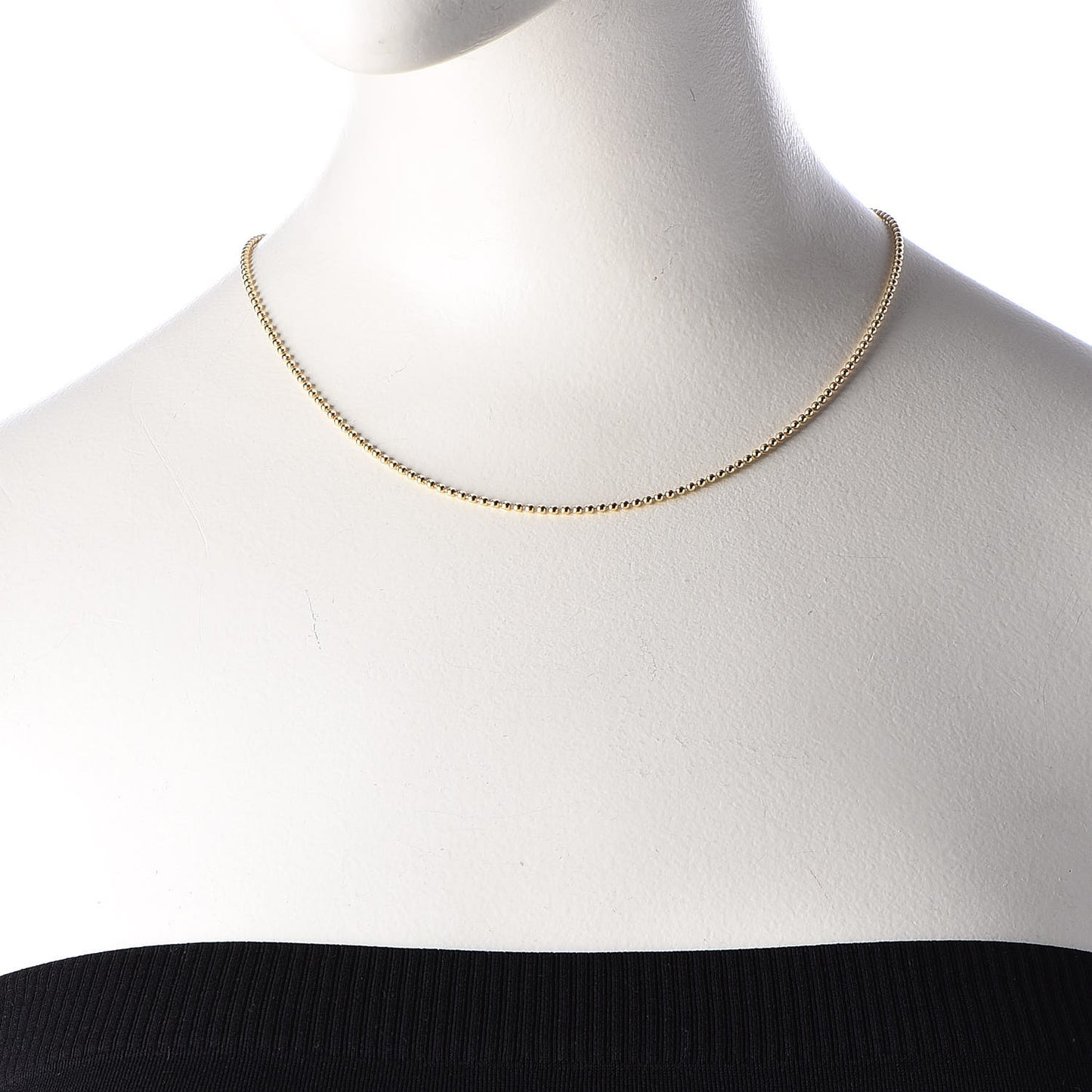 18K Yellow Gold Ball Chain Necklace