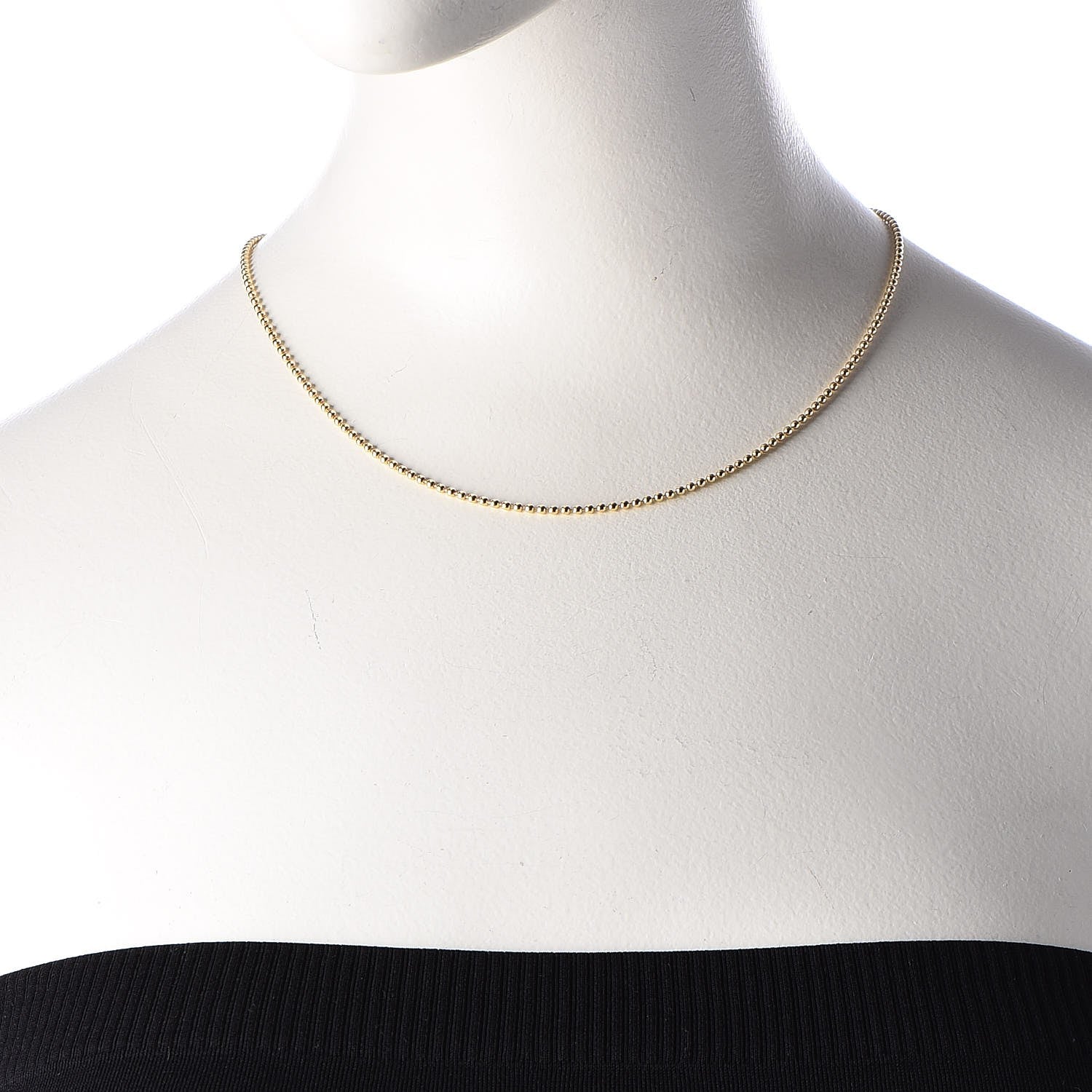 Cartier 18K Yellow Gold Ball Chain Necklace 2 of 7