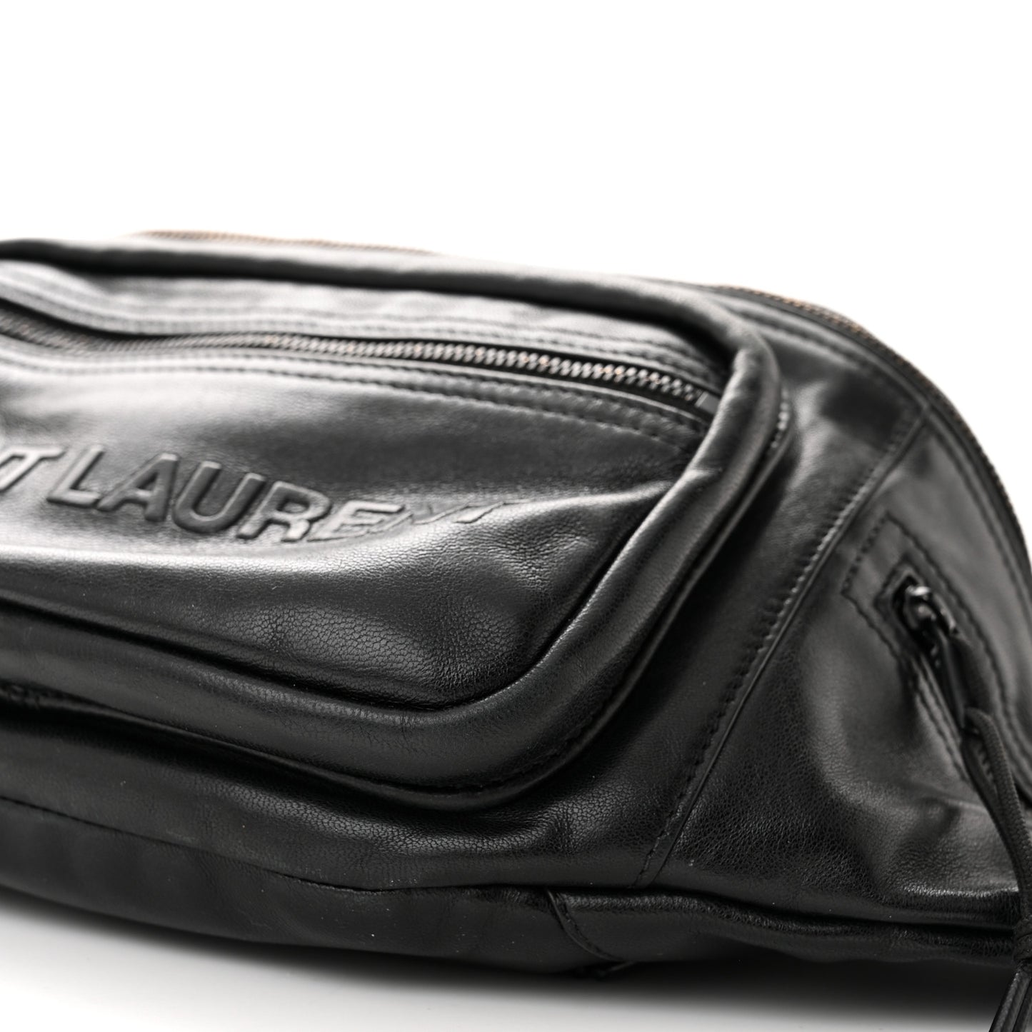 Lambskin Logo Ripstop Body Belt Bag Black
