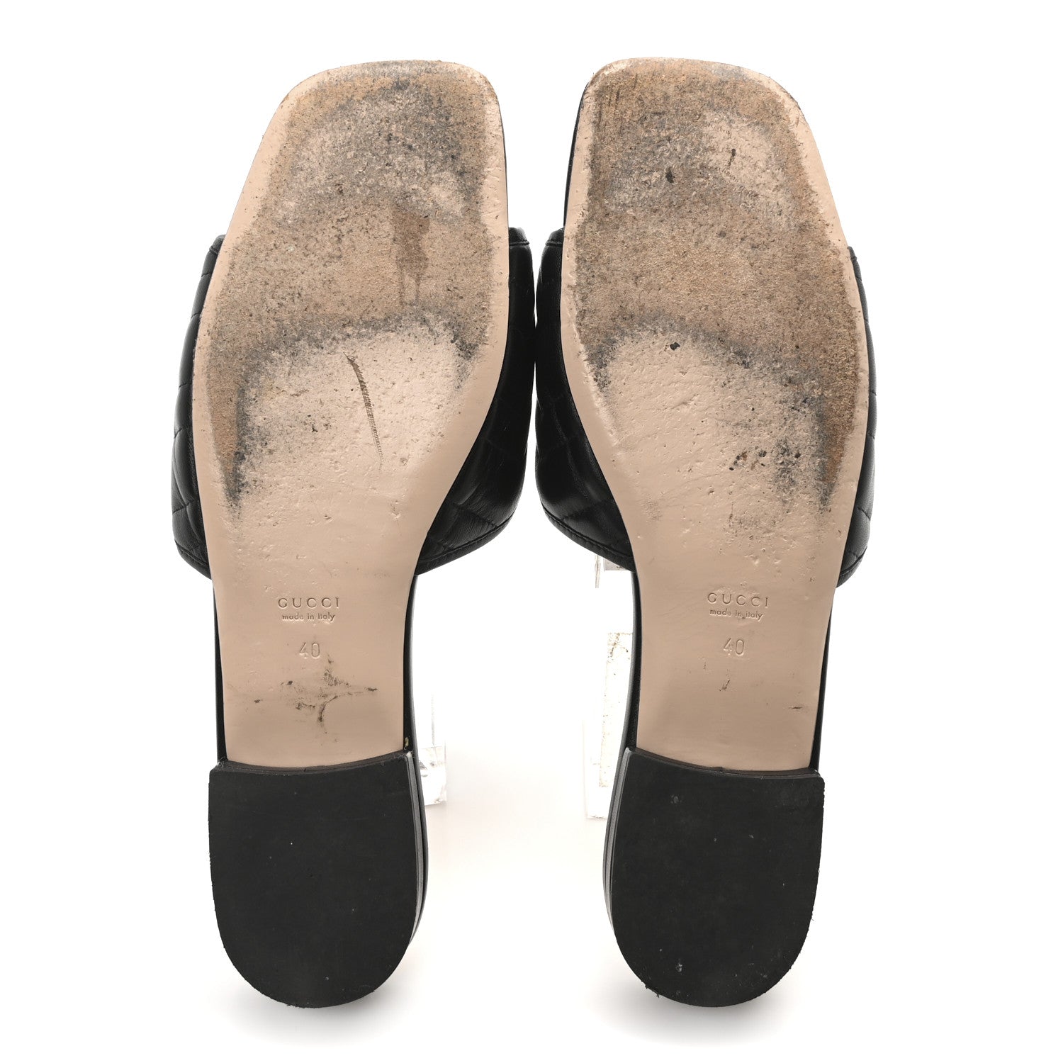 Gucci Nappa Matelasse GG Marmont Flat Slide Sandals 40 Black 6 of 9