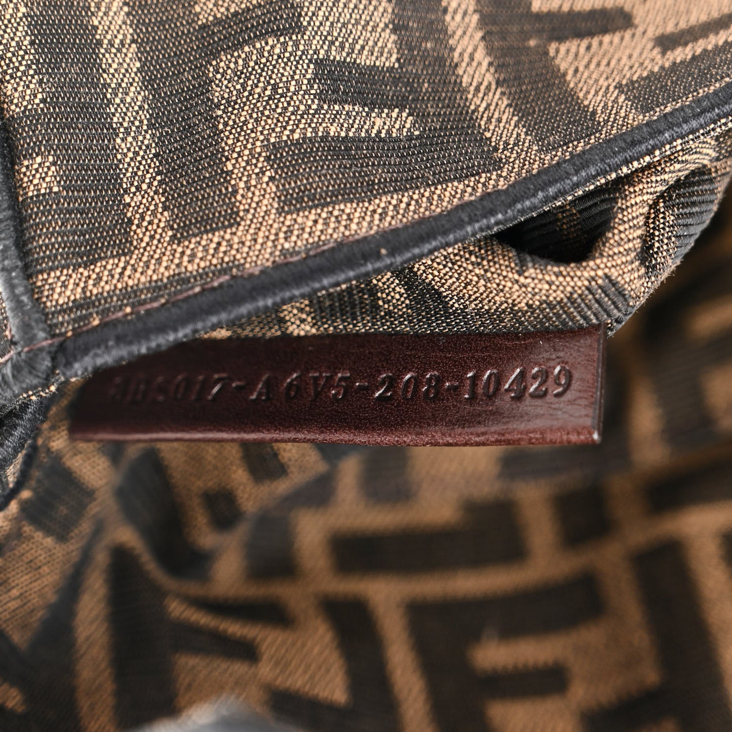 Fabric Jacquard FF 1974 Mini Baguette Tobacco Moro Black