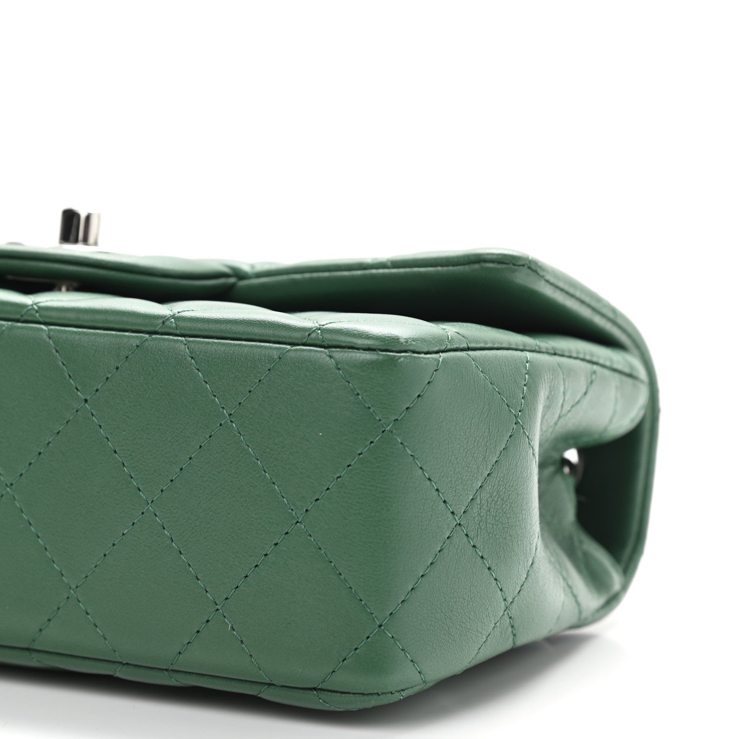 Chanel Lambskin Quilted Mini Rectangular Flap Green 10 of 10