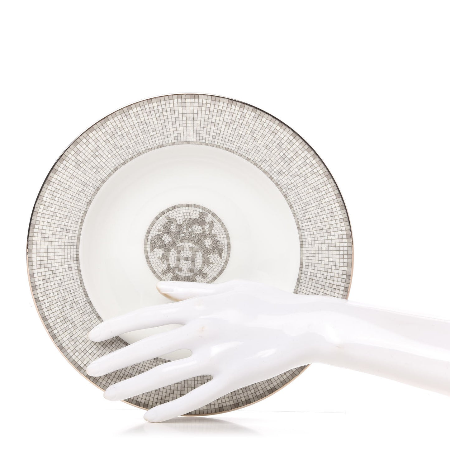 Porcelain Mosaique Au 24 Platine Soup Bowl Set of 2