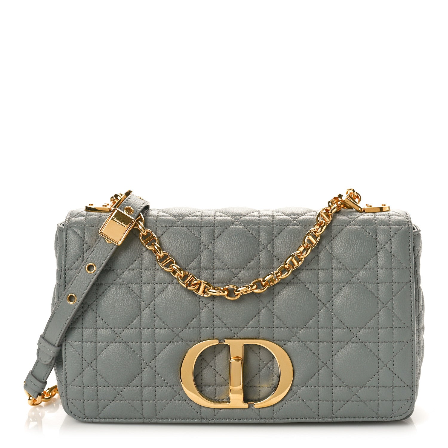 Christian Dior Calfskin Cannage Medium Caro Bag Ethereal Grey 1 of 10