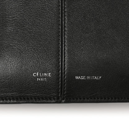 Celine Supple Natural Calfskin Vertical Tri-Fold Bag Black 6 of 10